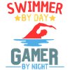 Swimmer By Day Gamer By Night