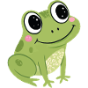 Pastel Cute Green Frog
