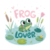 Frog design in love in nature