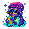 Neon Waschbär