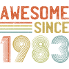 Jahrgang 1983 Retro Textdesign