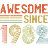 Retro 1982 Feierliche Typografie