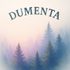Forest landscape with Dumenta lettering