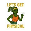 Alien Girl Fitness Retro T-Shirt 