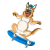 Skateboarden Deutscher Schäferhund