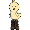 Adorable Baby Chick in Boots