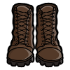 Classic Hiking Retro Boots Illustration