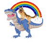 German Shepherd Dinosaur Ride