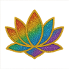 Glitzernder Regenbogen Lotus