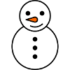 Schneemann Illustration für Wintermode
