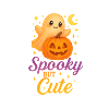 Cute Halloween Ghost with Pumpkin