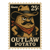 Western Outlaw Potato Stamp Design
