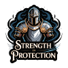 Conception du t-shirt Knight Shield Strength