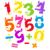 Number Day Vibrant Number Monster Pattern