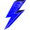 Blauer Blitz-Design für Dynamik 3D