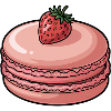 Erdbeer-Macaron-Dessert