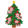Axolotl schmücken Weihnachtsbaum