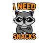 Grumpy Raccoon I need Snacks