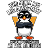 Cool penguin shirt with cheeky saying