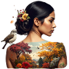 Autumnal Natural Flowers Women's T-Shirt