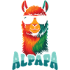 Bunter Lama mit Sonnenbrille