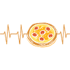 Pizza Heartbeat – Funny Food Motif