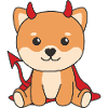 Shiba inu Happy Halloween Devil Costume