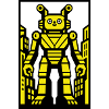 Cat Robot in Stadtlandschaft