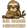Humorous sloth saying with irony