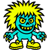 Monster with yellow hair