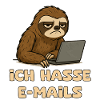 Casual sloth design with email sarcasm