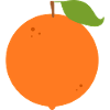 Vivid Orange Fruit Illustration