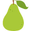 Vivid Green Pear Illustration
