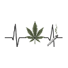 Marijuana und Herzschlag Design