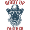 Giddy Up Partner - Pug