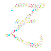Buntes Punkte Z Buchstabe 