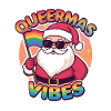 Queermas Vibes – Santa with rainbow flag