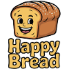Whimsical Happy Bread Cartoon Design