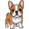 Charming French Bulldog Chibi