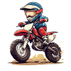 Adventurous Moto-Kid in dynamic design
