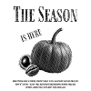 Autumn pumpkin design with fruits