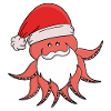 Festive Octopus Santa Design