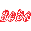 Bebe Abstract Red Pixel Art