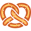 Funny Pretzel Cartoon Illustration