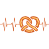Brezel Herzschlag EKG Illustration