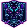 Neon Bear Mask in Cyber Design