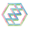 Abstraktes Bunte Hexagonmuster