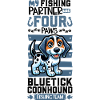 Pêche et Bluetick Coonhound