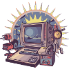 Futuristischer Computer mit Retro-Elementen