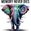 Psychedelic Elephant with Cosmic Spiral